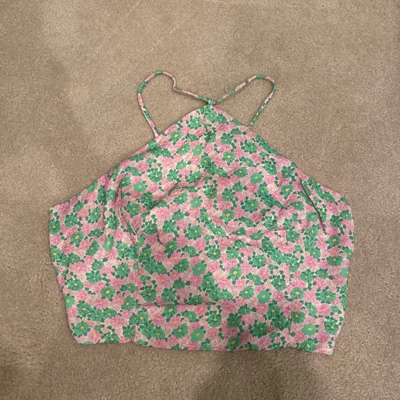 Floral halter top - Picture 1 of 4